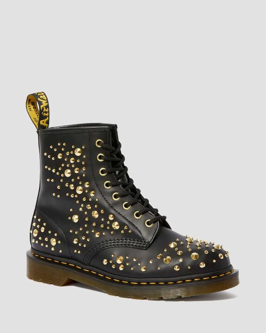 1460 MIDAS SMOOTH LEATHER GOLD STUDDED BOOTS