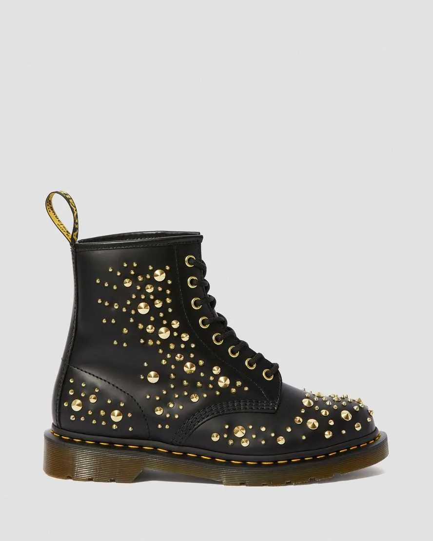 1460 MIDAS SMOOTH LEATHER GOLD STUDDED BOOTS