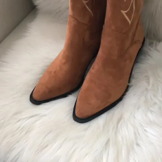 2023 New Western Cowgirl Brown Suede Luxury Cowgirl Boots new