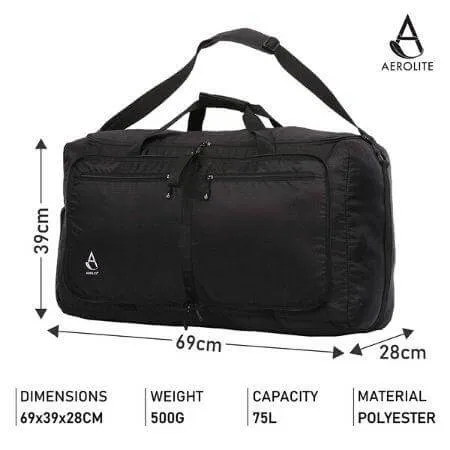 Aerolite (69x39x28cm) Lightweight Foldable Flight Holdall