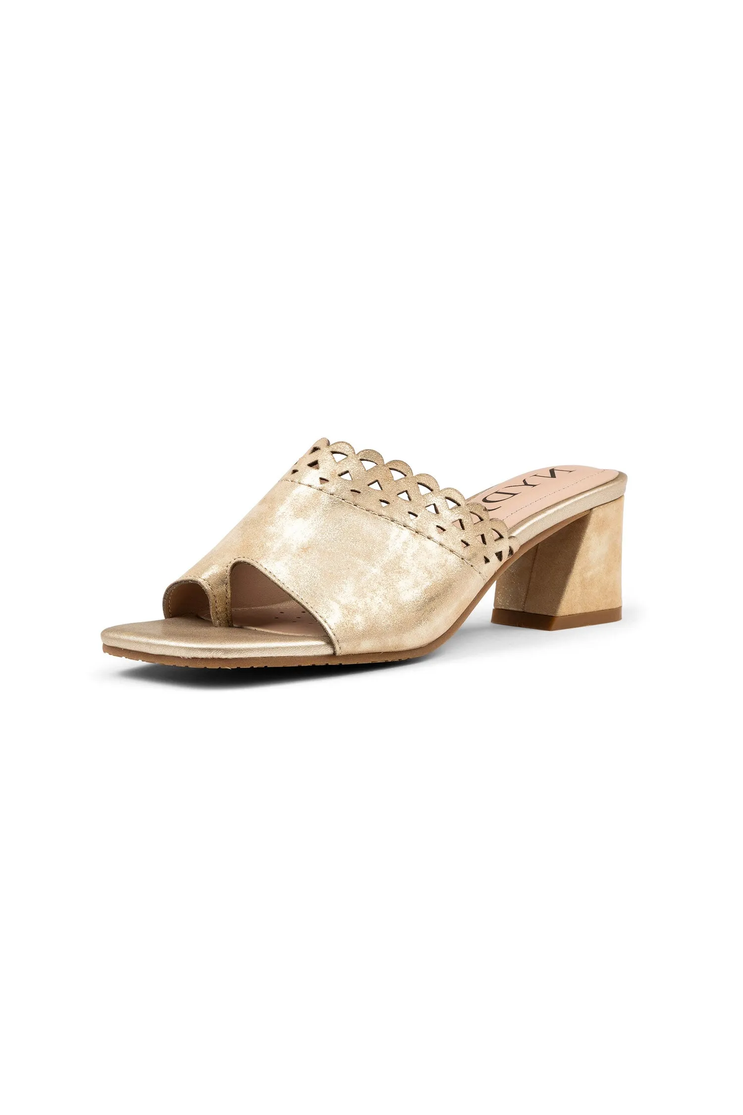 Alanah Mule Sandals - Natural Light Gold