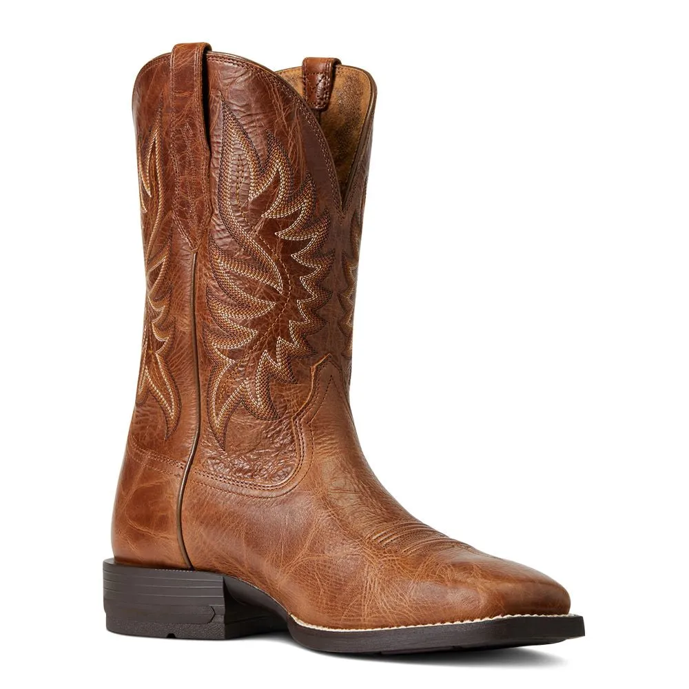 'Ariat' Men's 10.5" Brander Western Square Toe - Dark Tan