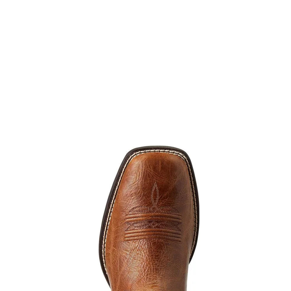 'Ariat' Men's 10.5" Brander Western Square Toe - Dark Tan