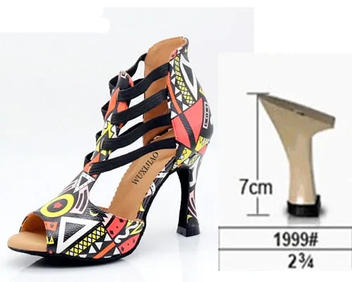 Aztec Print Ballroom Dance Shoes