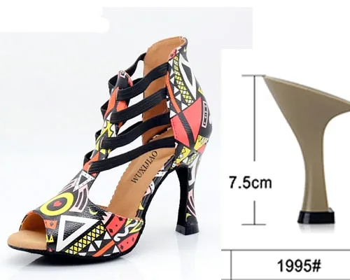 Aztec Print Ballroom Dance Shoes