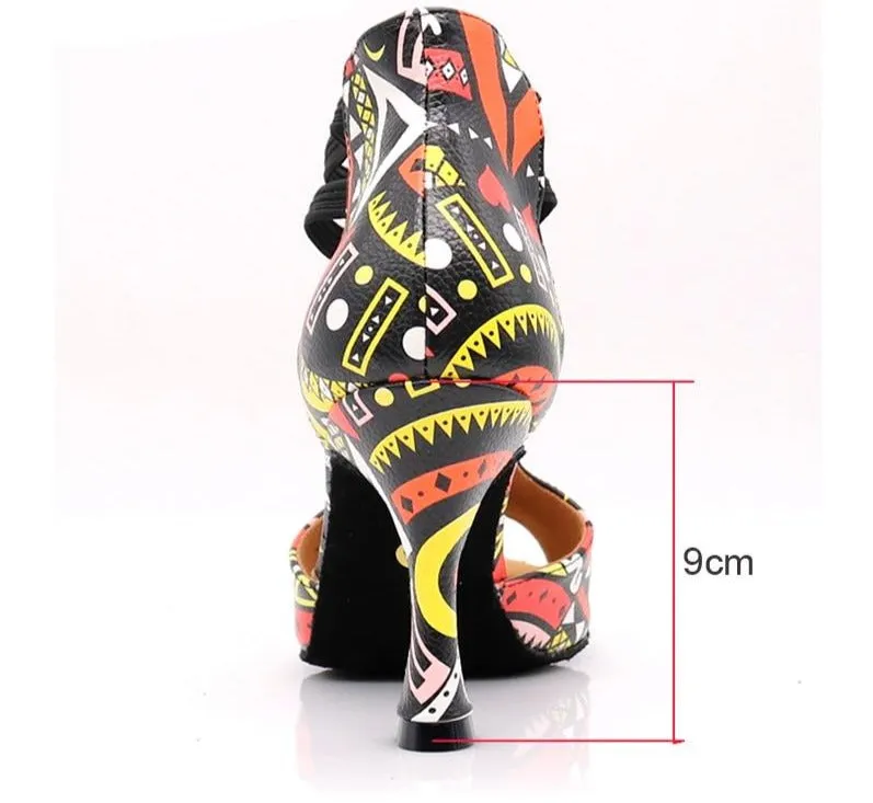 Aztec Print Ballroom Dance Shoes