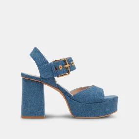 BOBBY HEELS BLUE DENIM