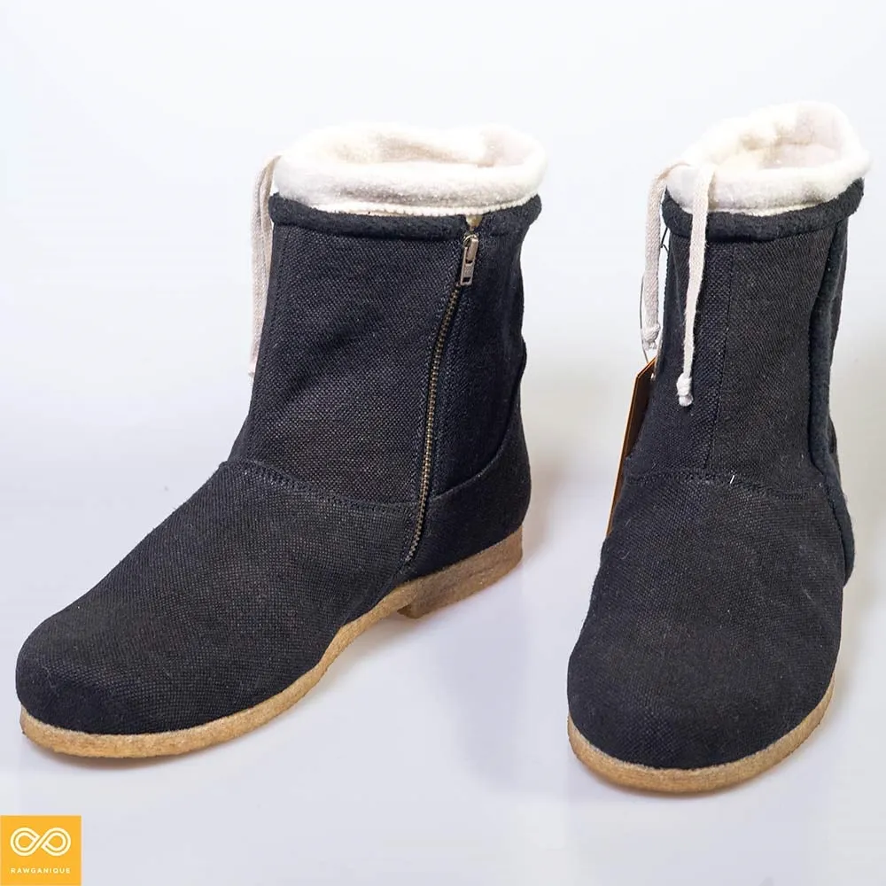 BOSTONEER Unisex Warm Urban Hemp Boots (With Organic Booties) (Women's & Men's Sizes)