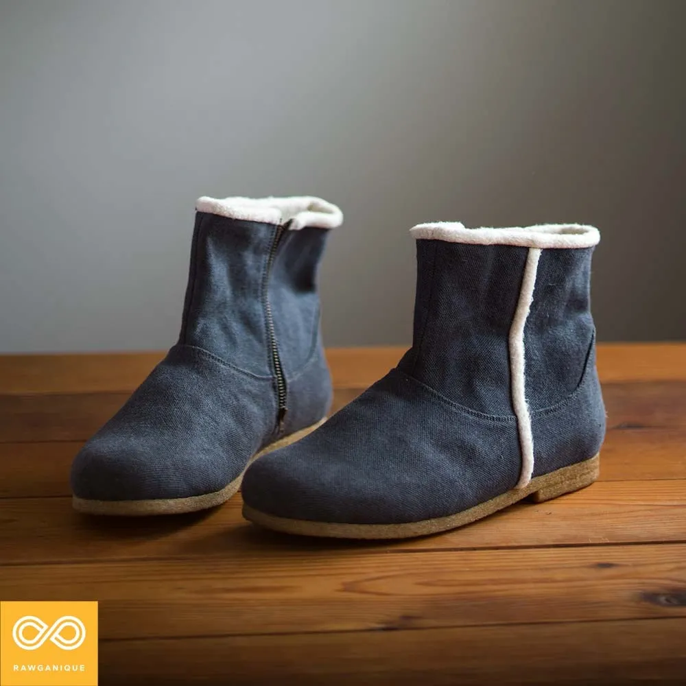 BOSTONEER Unisex Warm Urban Hemp Boots (With Organic Booties) (Women's & Men's Sizes)