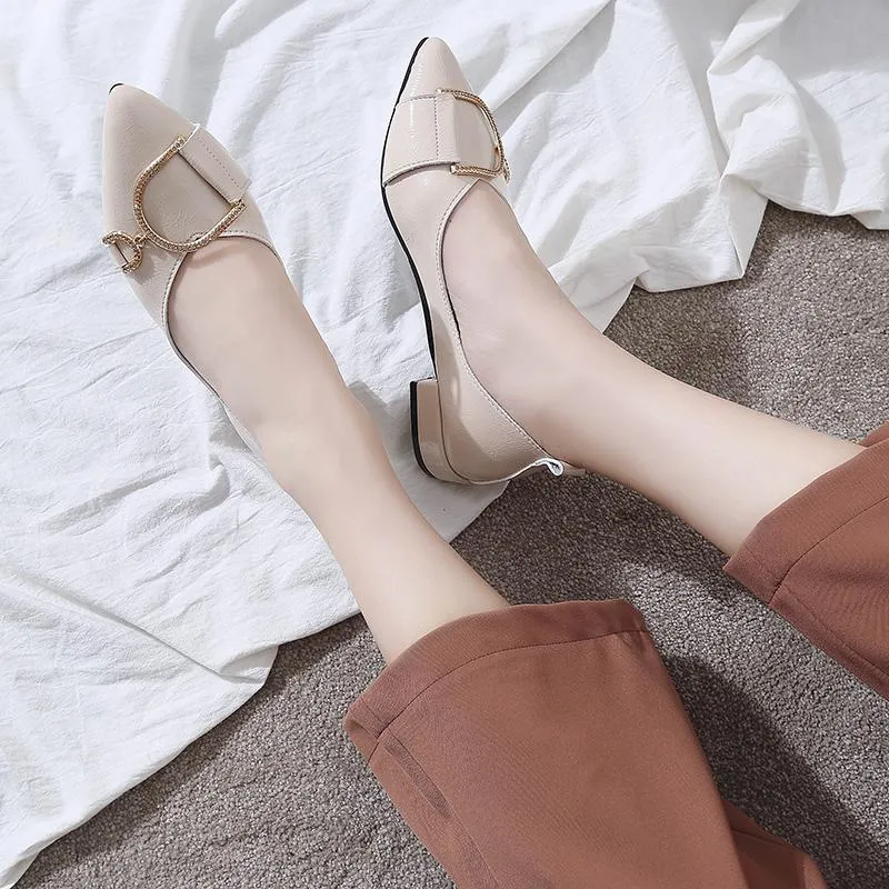 Buckled Up Pointed Toe Flats