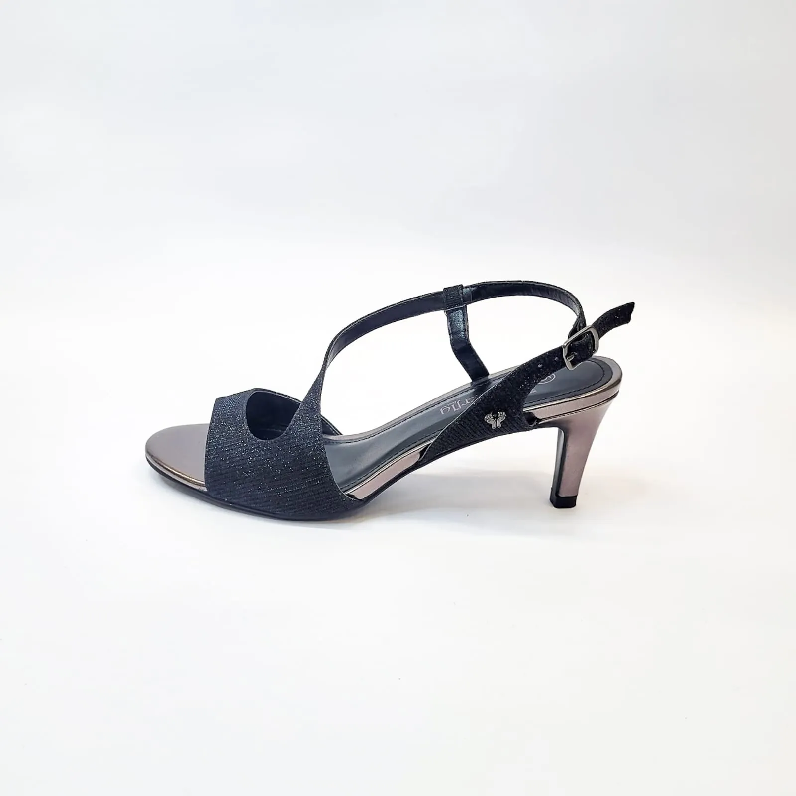 Butterfly black shimmer glamour heel