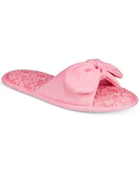 Charter Club Women's New $15.98 Open-Toe Bow Fashion Slippers Pink (XL, 11/12)