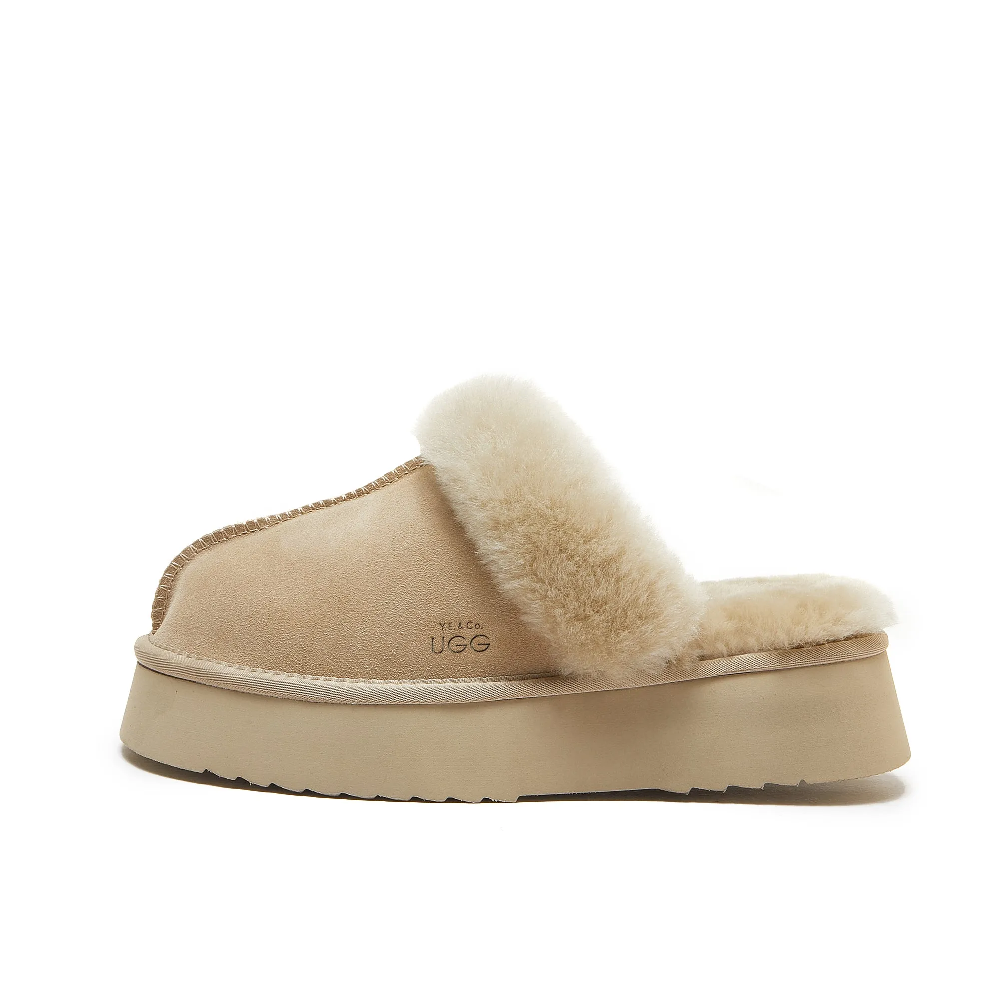 Classic Lady's Scuff - Platform Sole Premium Australian Sheepskin UGG Slippers