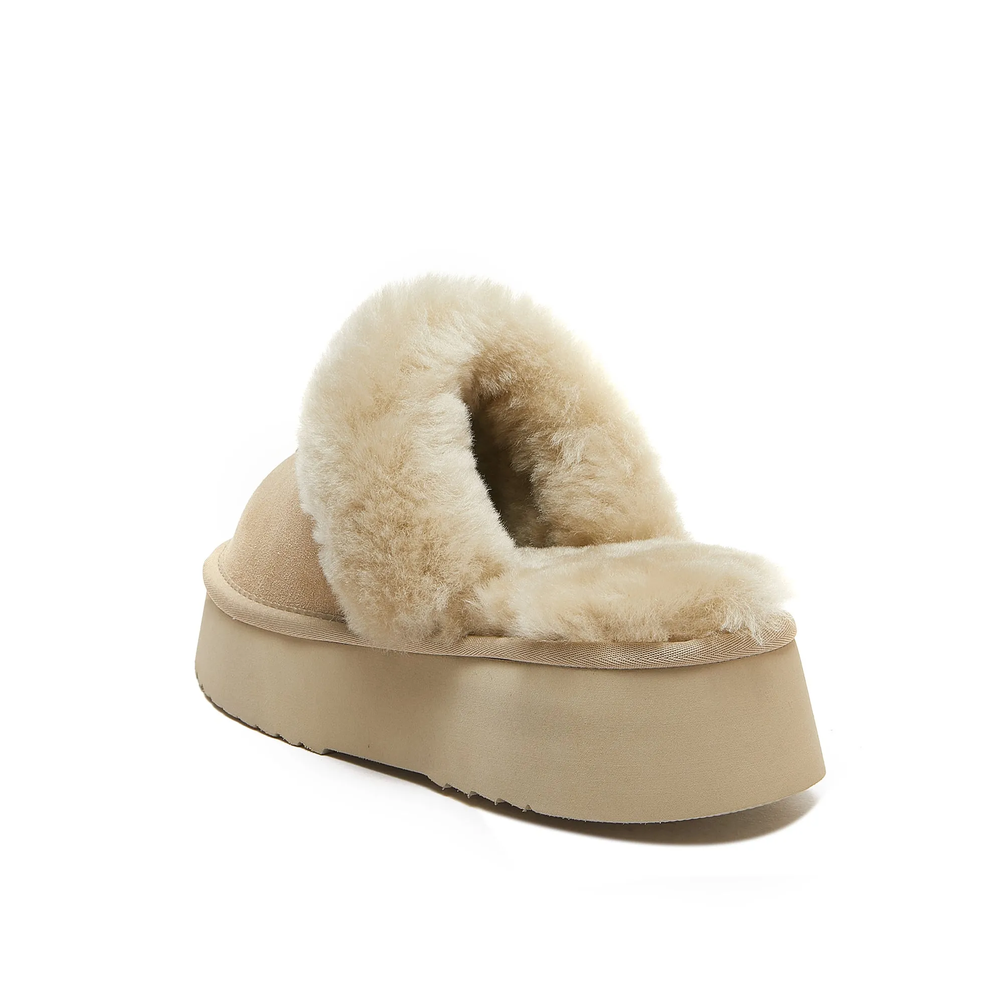 Classic Lady's Scuff - Platform Sole Premium Australian Sheepskin UGG Slippers