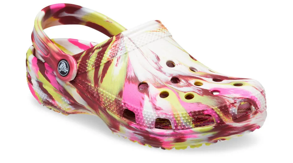 Crocs Classic Marbled Clog Electric Pink Multi