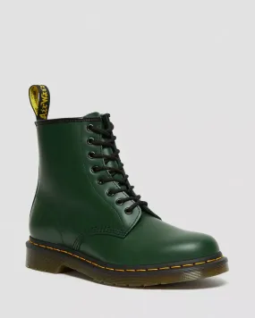 Doc Martens UNISEX 1460 SMOOTH LEATHER LACE UP BOOTS (GREEN SMOOTH)