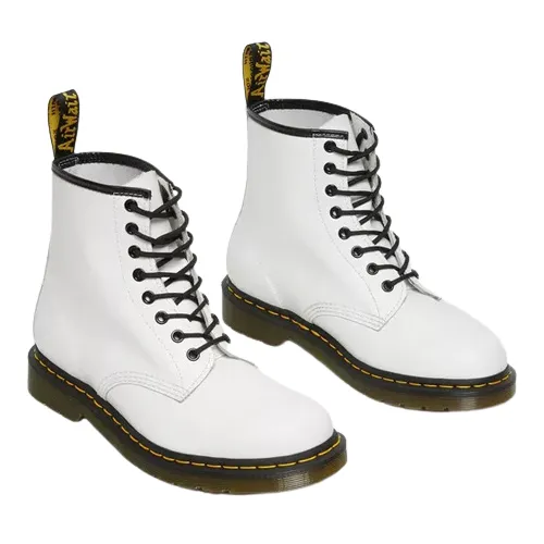 Dr Martens - 1460  8 Eye Boots - White Smooth Leather