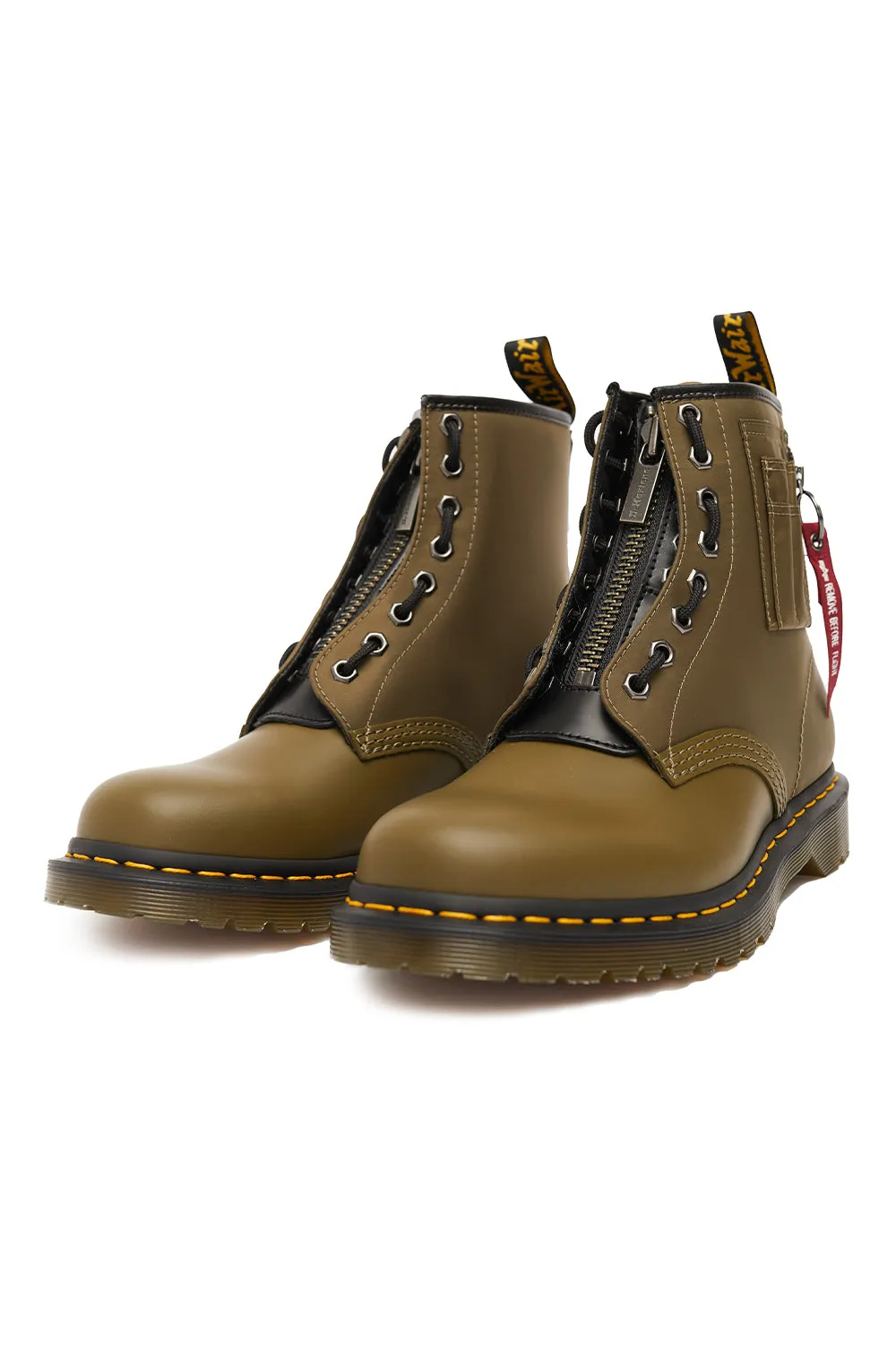 Dr Martens 1460 Ben Alpha DMs 'Olive/Black Smooth/Nylon'