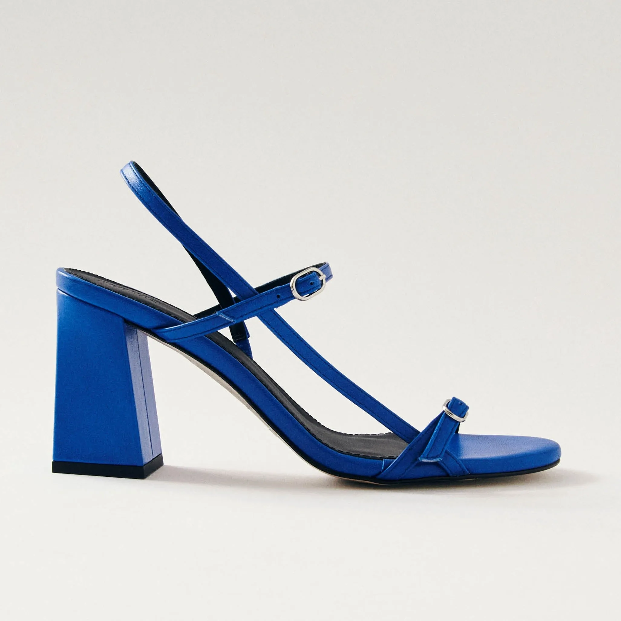 Elyn Blue Leather Sandals