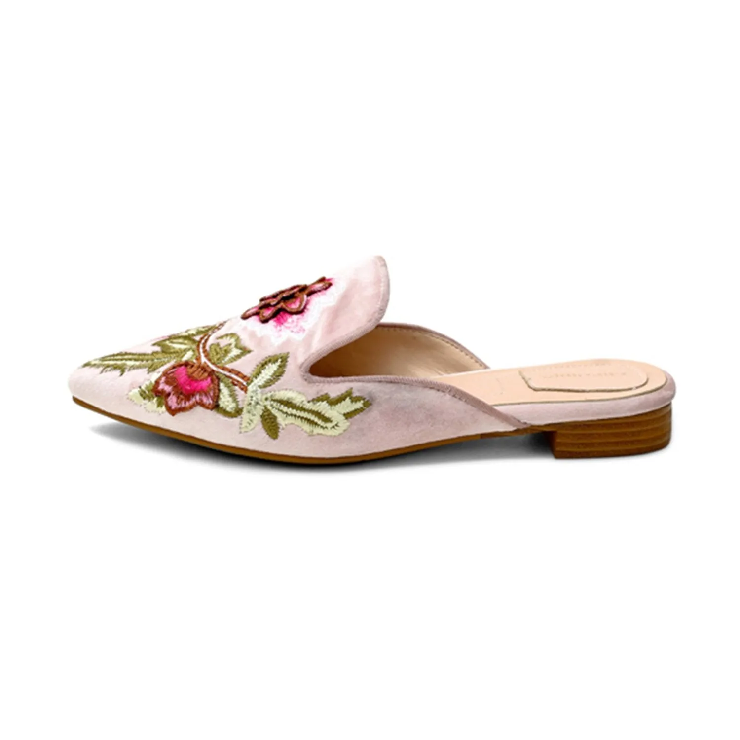 Embroidery Mule Flats