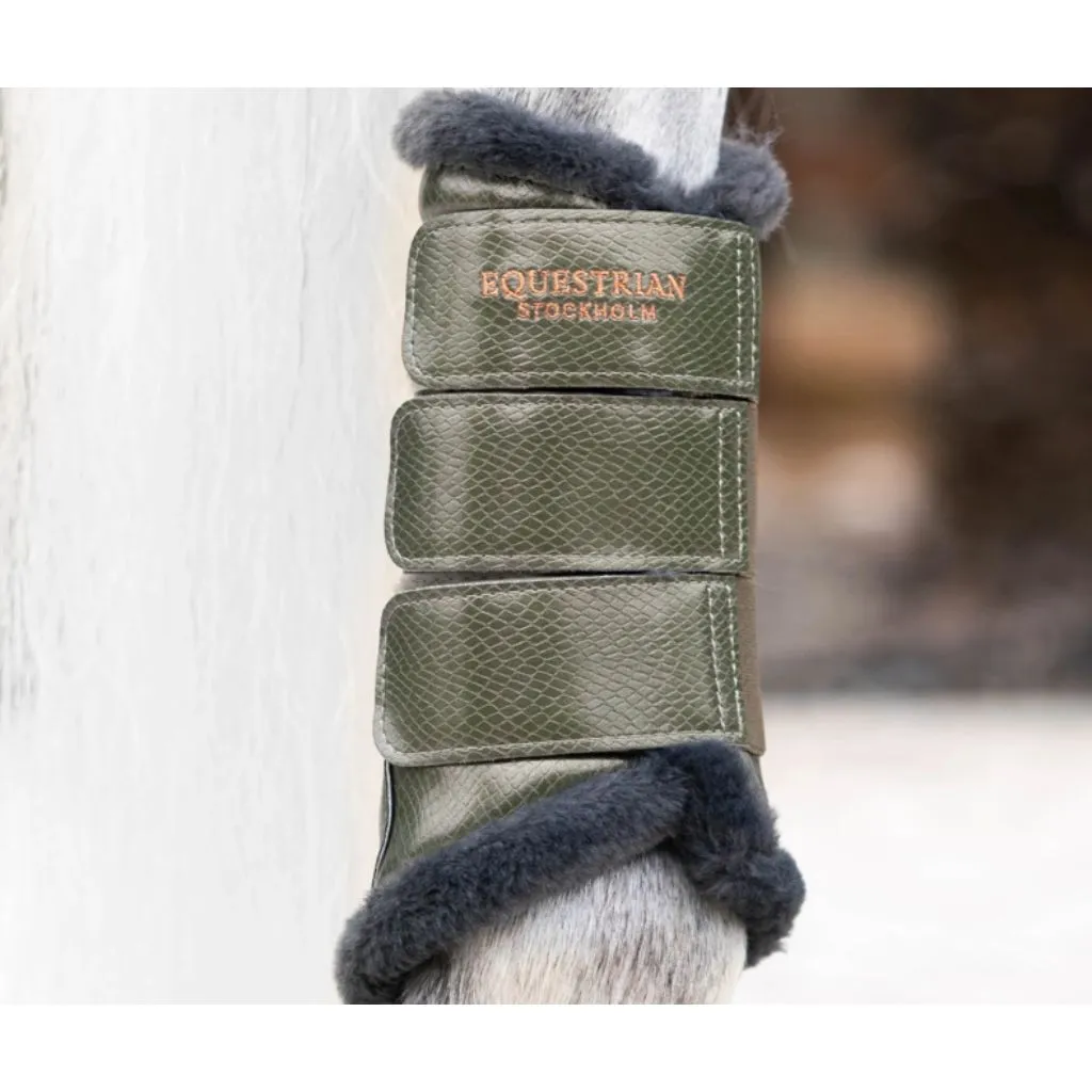 Equestrian Stockholm Fleece Lined Brushing Boots Evening Haze