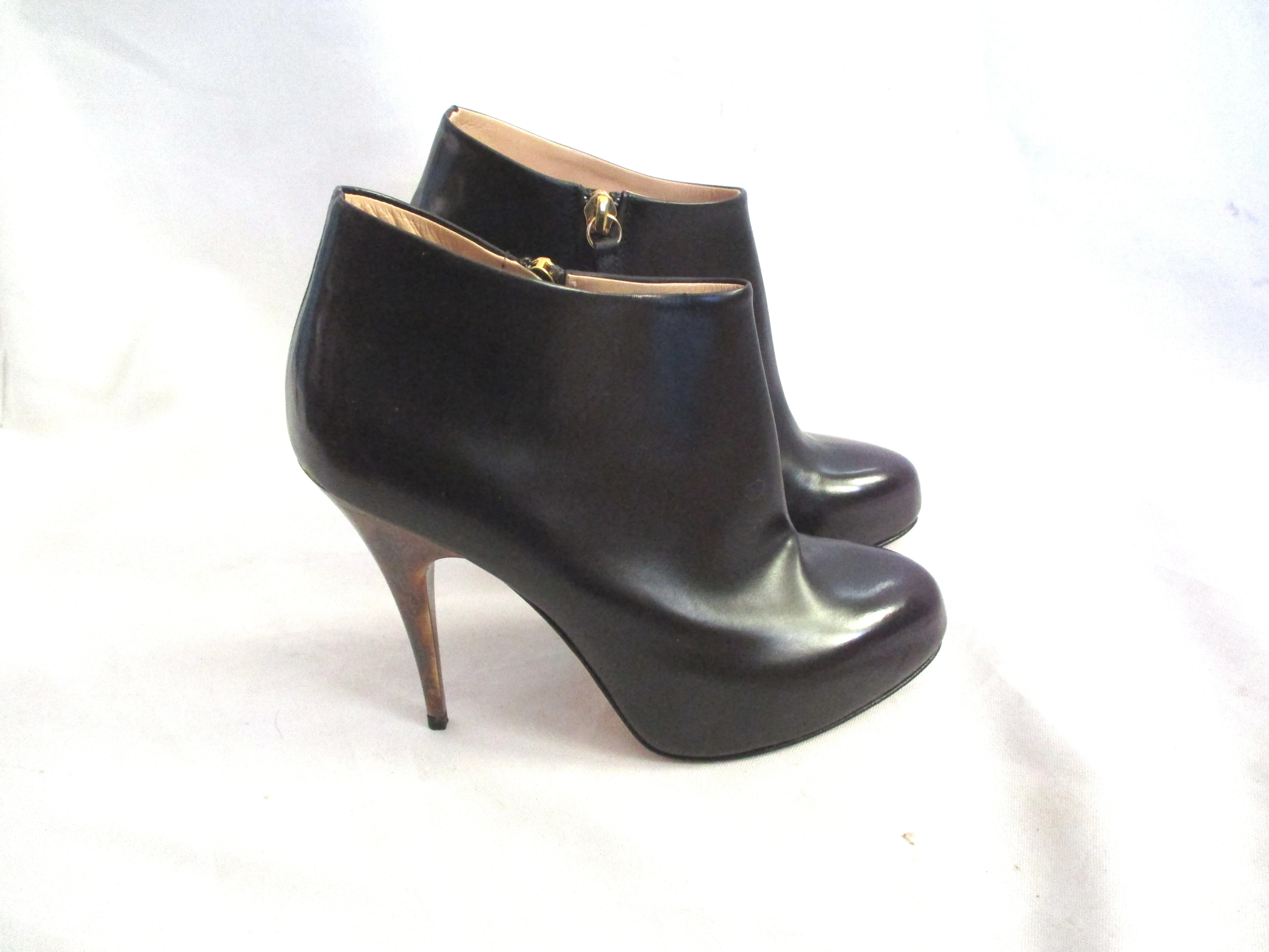 EUC GIUSEPPE ZANOTTI Stiletto Bootie Ankle Boot Shoe BLACK 36