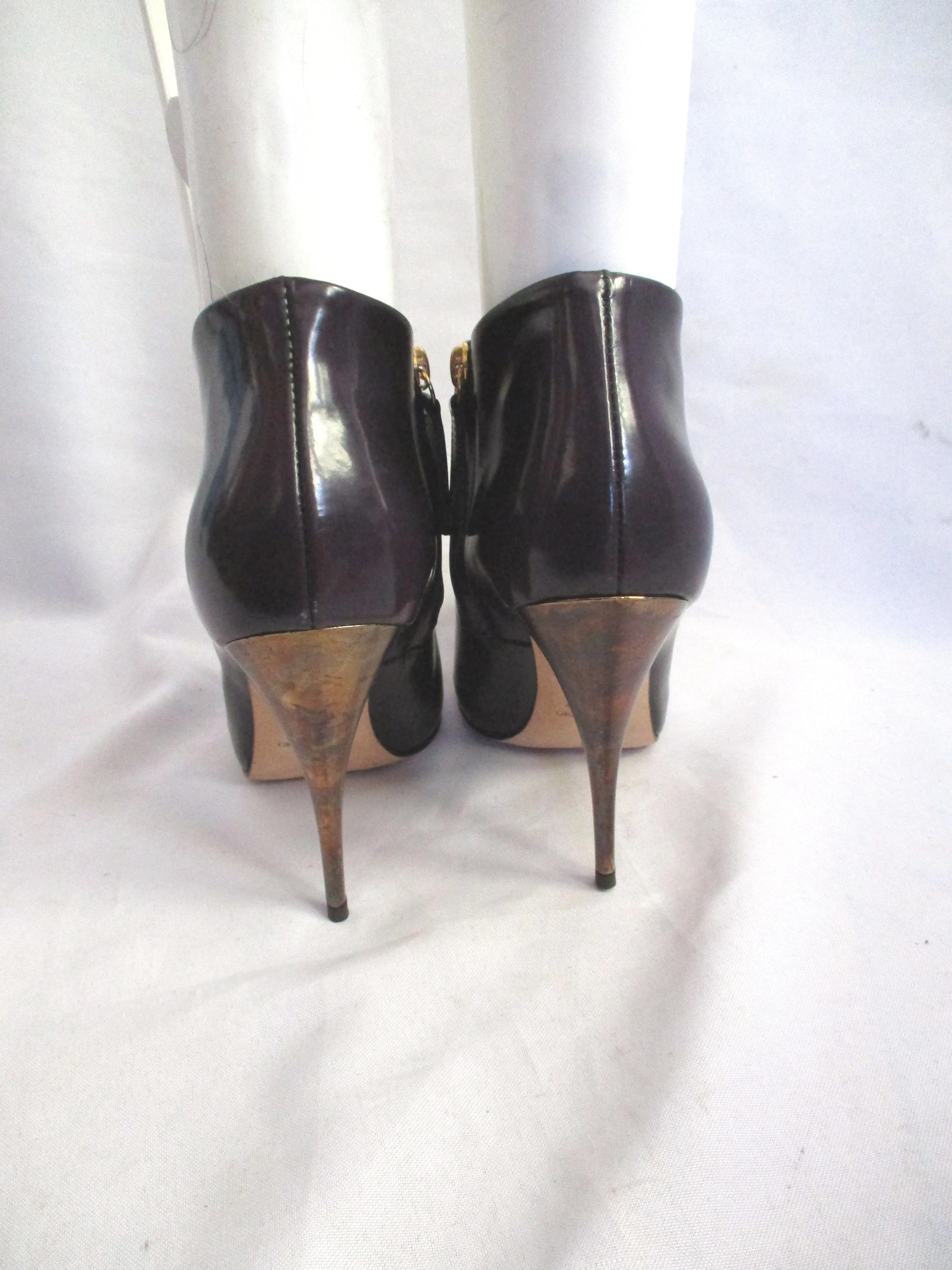 EUC GIUSEPPE ZANOTTI Stiletto Bootie Ankle Boot Shoe BLACK 36