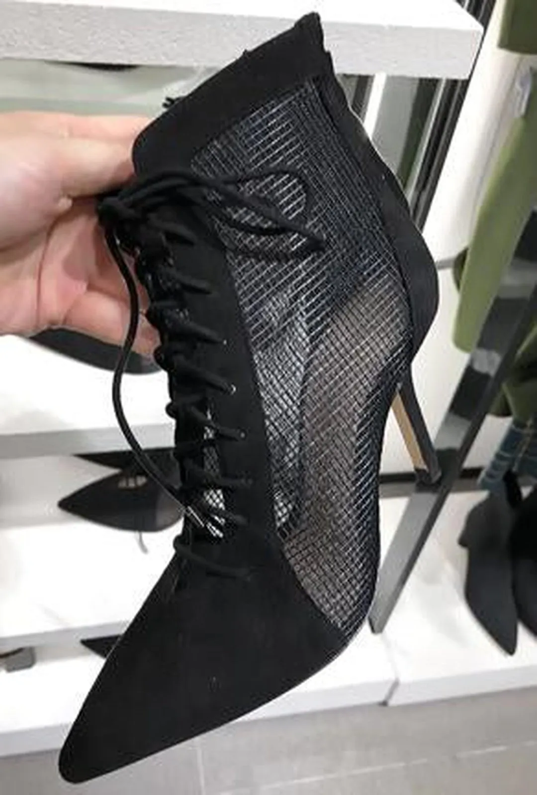 GINI - MESH ANKLE BOOTS