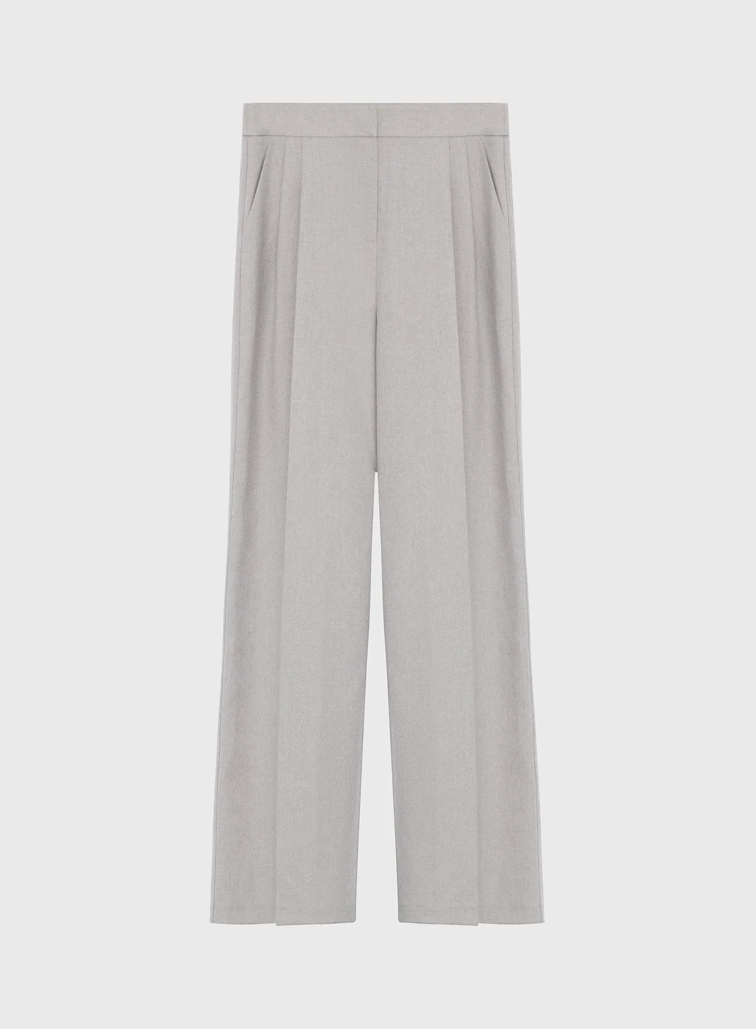 Grey Tailored Straight Leg Trouser - Kamilla