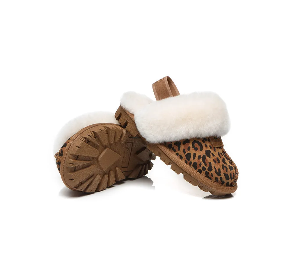 Kids Sheepskin Wool Slingback Slippers Suzie