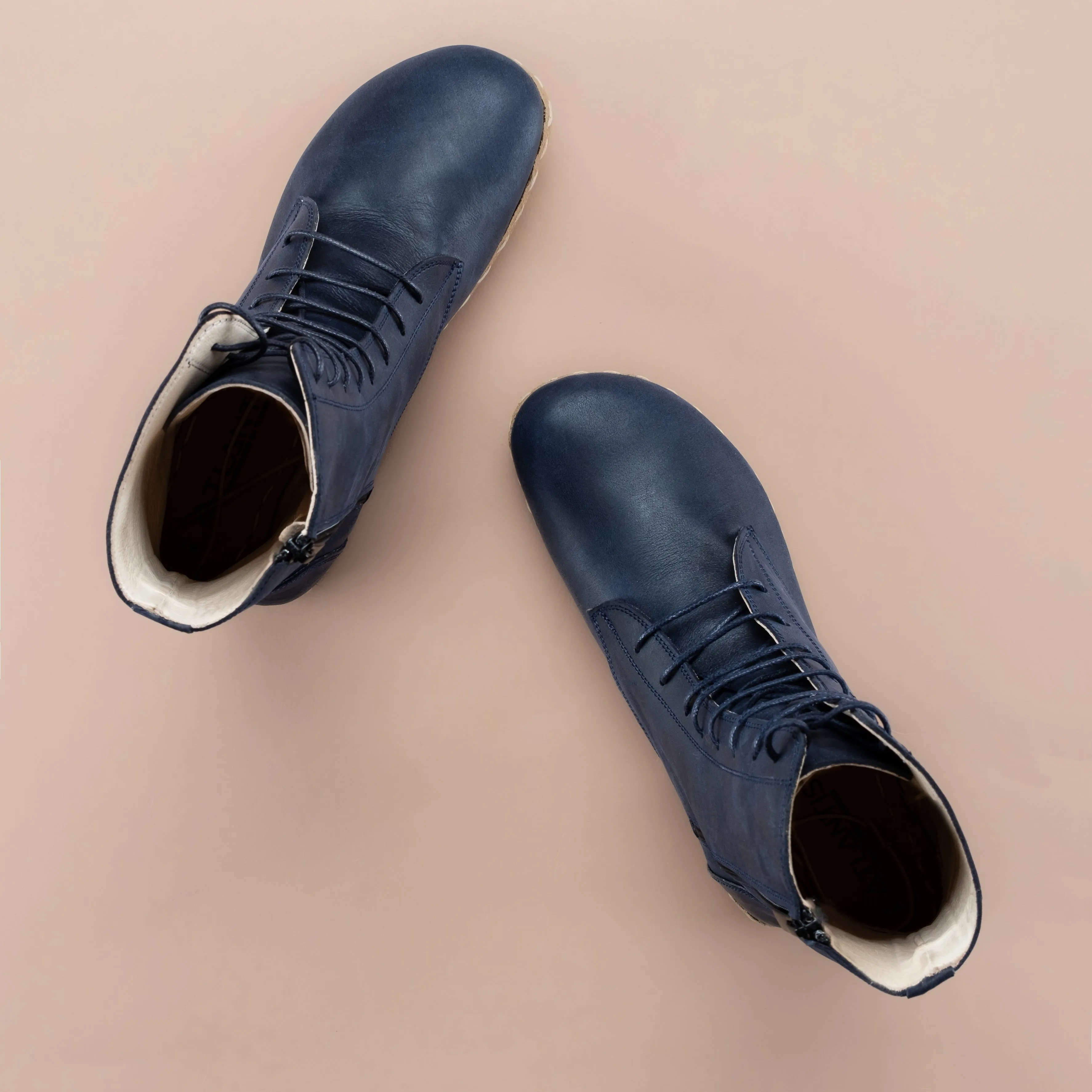 Men's Blue Barefoot High Ankle Boots