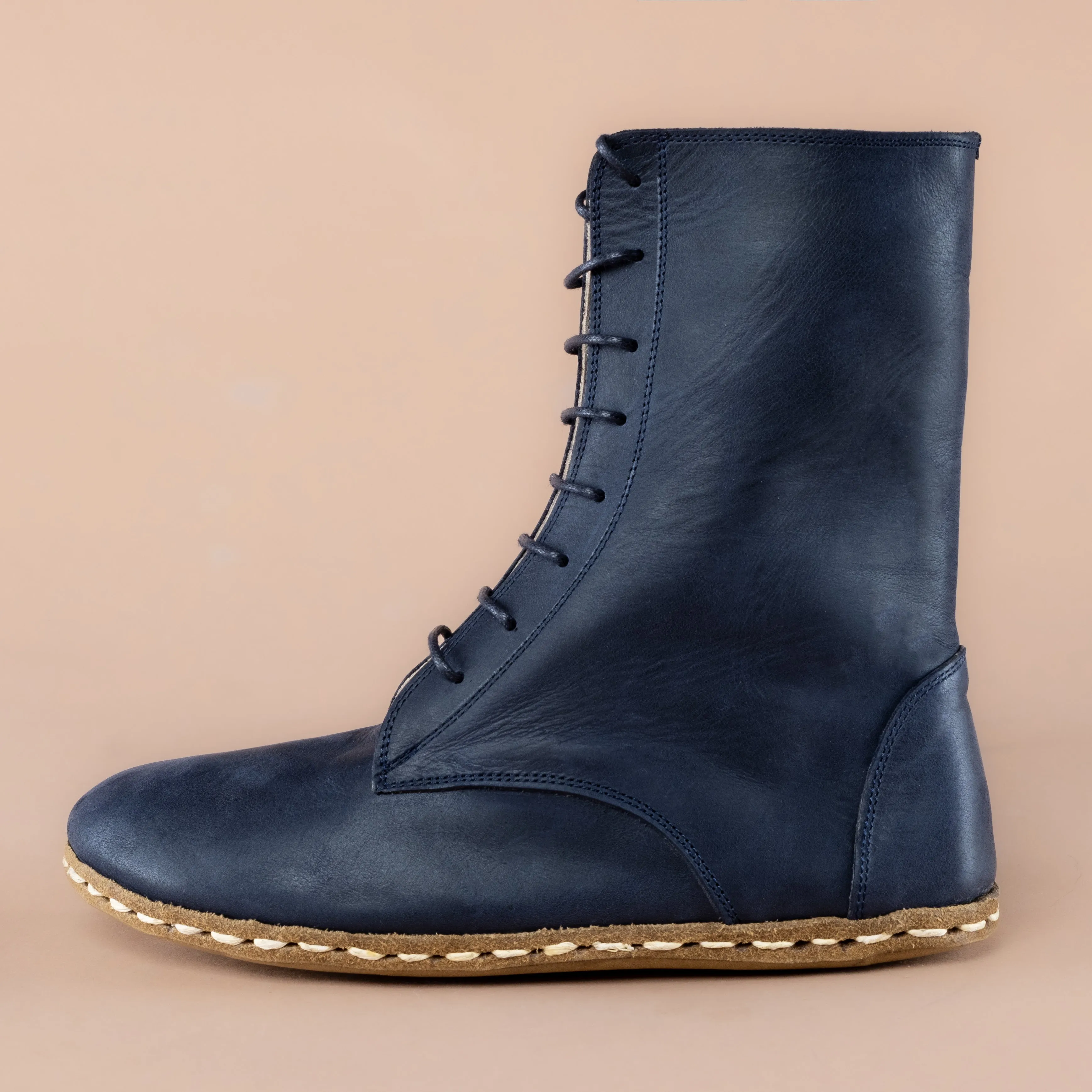 Men's Blue Barefoot High Ankle Boots