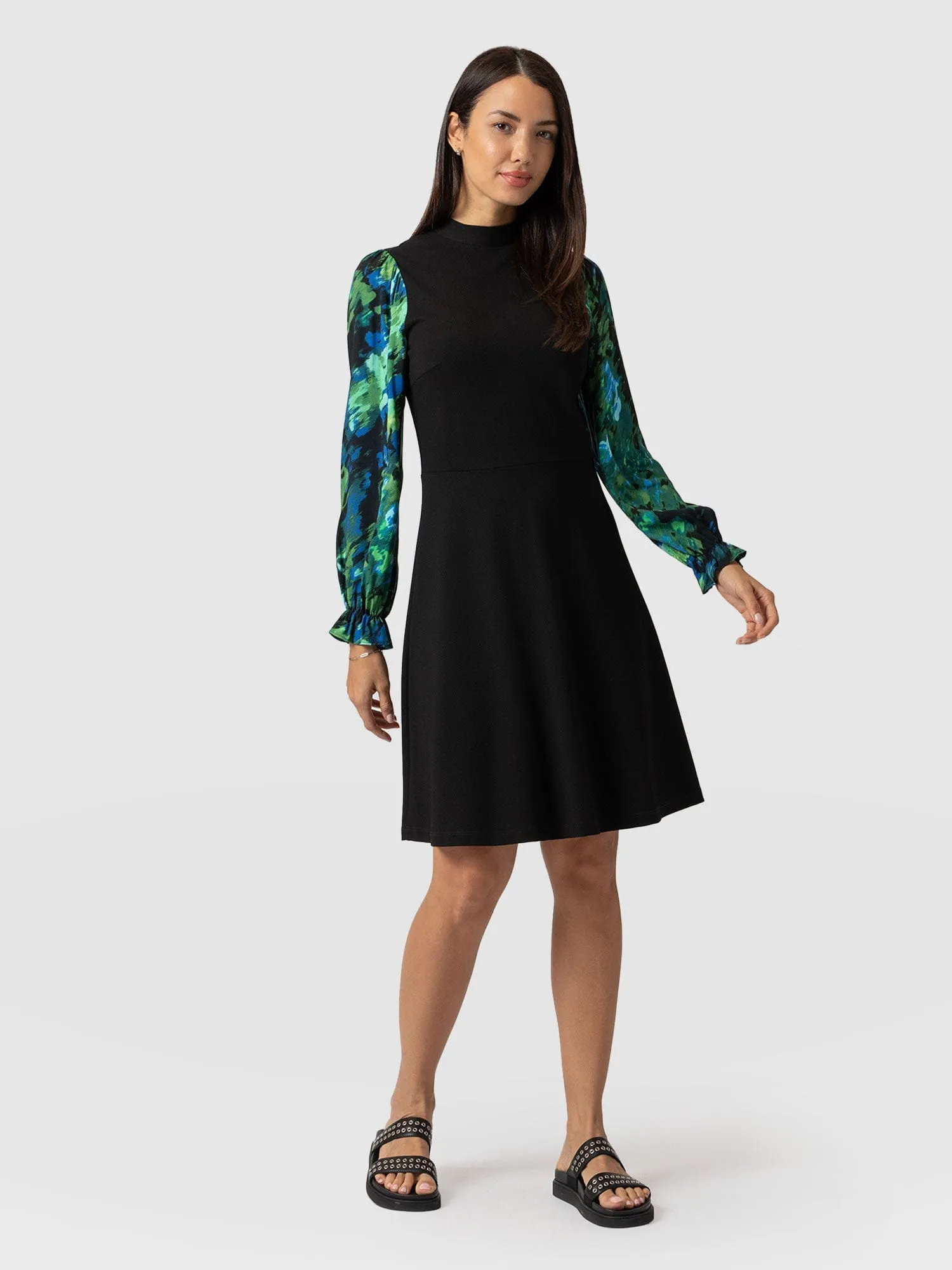 Penny Skater Dress - Green Satellite