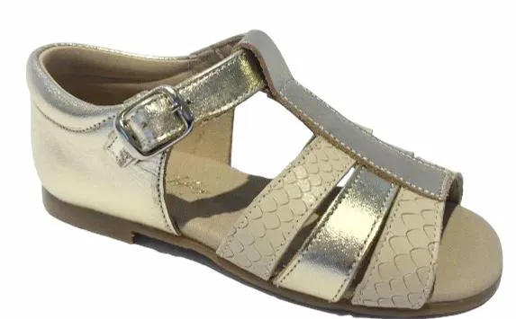 Shawn & Jeffery Baby Champagne Metallic Tone Sandals