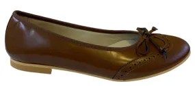 Shawn & Jeffery Wing Tip Cuero Leather Flats