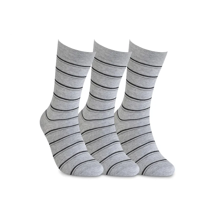 Striped Sock 3-pack Grey / Olive / Black