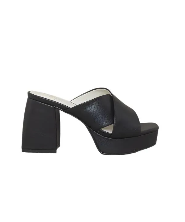 Womens Shoes Carmen - Chunky Platform Mule Heel